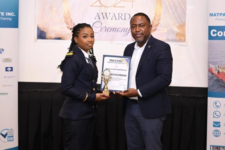 Cadet Safina Lutchman has made history as Matpal Marine Institute’s first female graduate in Shipboard Navigation.